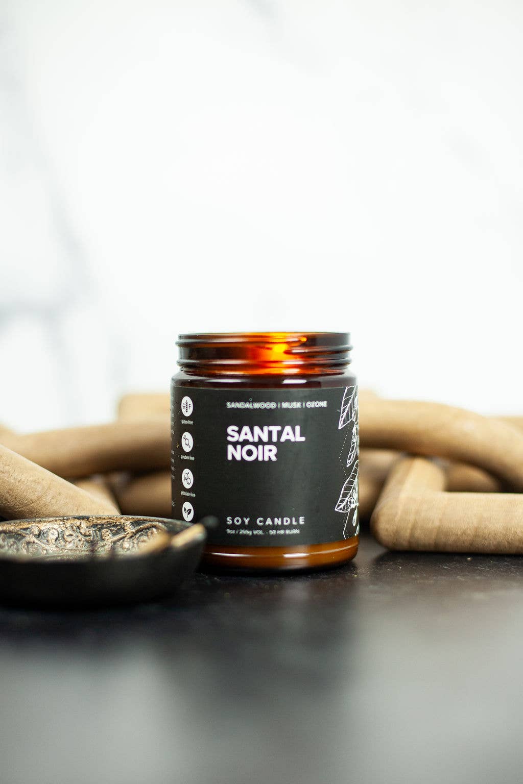 Broken Top Brands - Wholesale Jar/Filled Candle - Santal Noir 9oz Soy Candle5