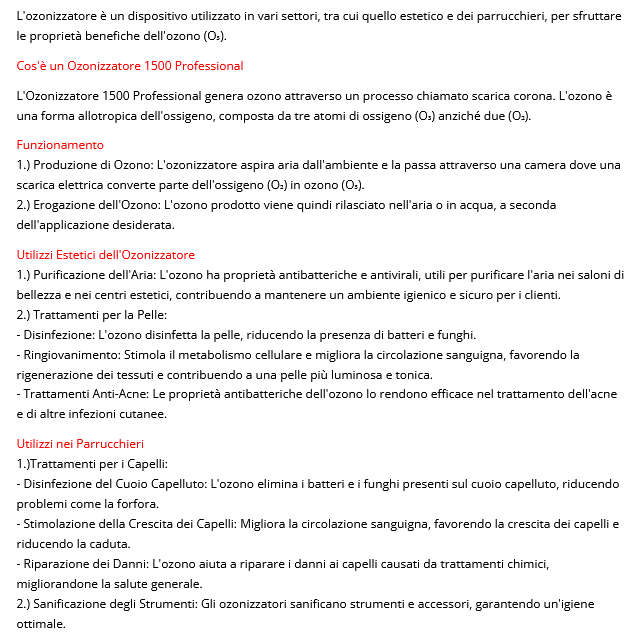 Idropan dell'orto depuratori - Wholesale Electronic Skincare Device - IDD 1500 ozonator for aesthetic, trichological use3