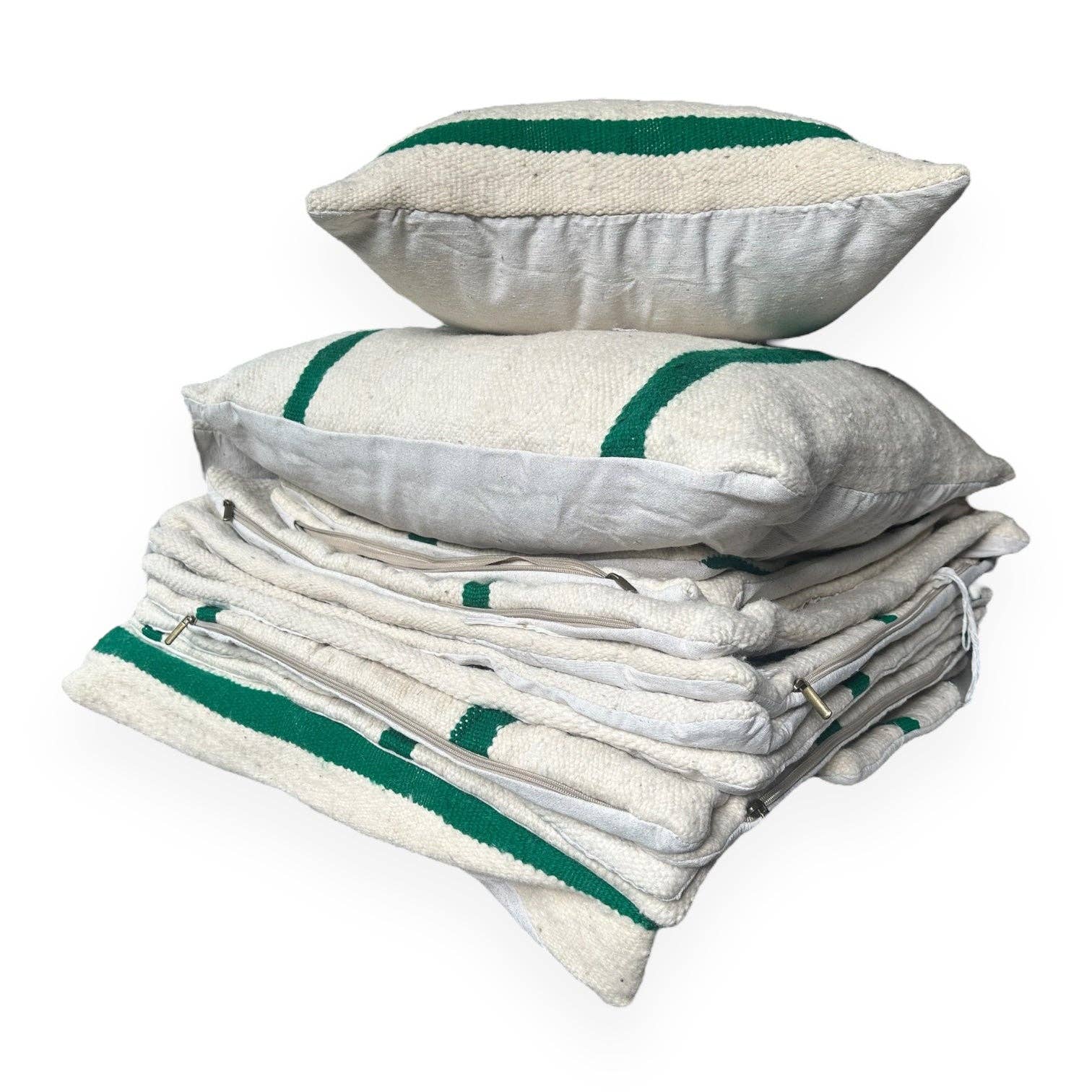 SOUK in the CITY - Wholesale Throw/Decorative Pillow - ATLAS GREEN Striped Cushion Collection2