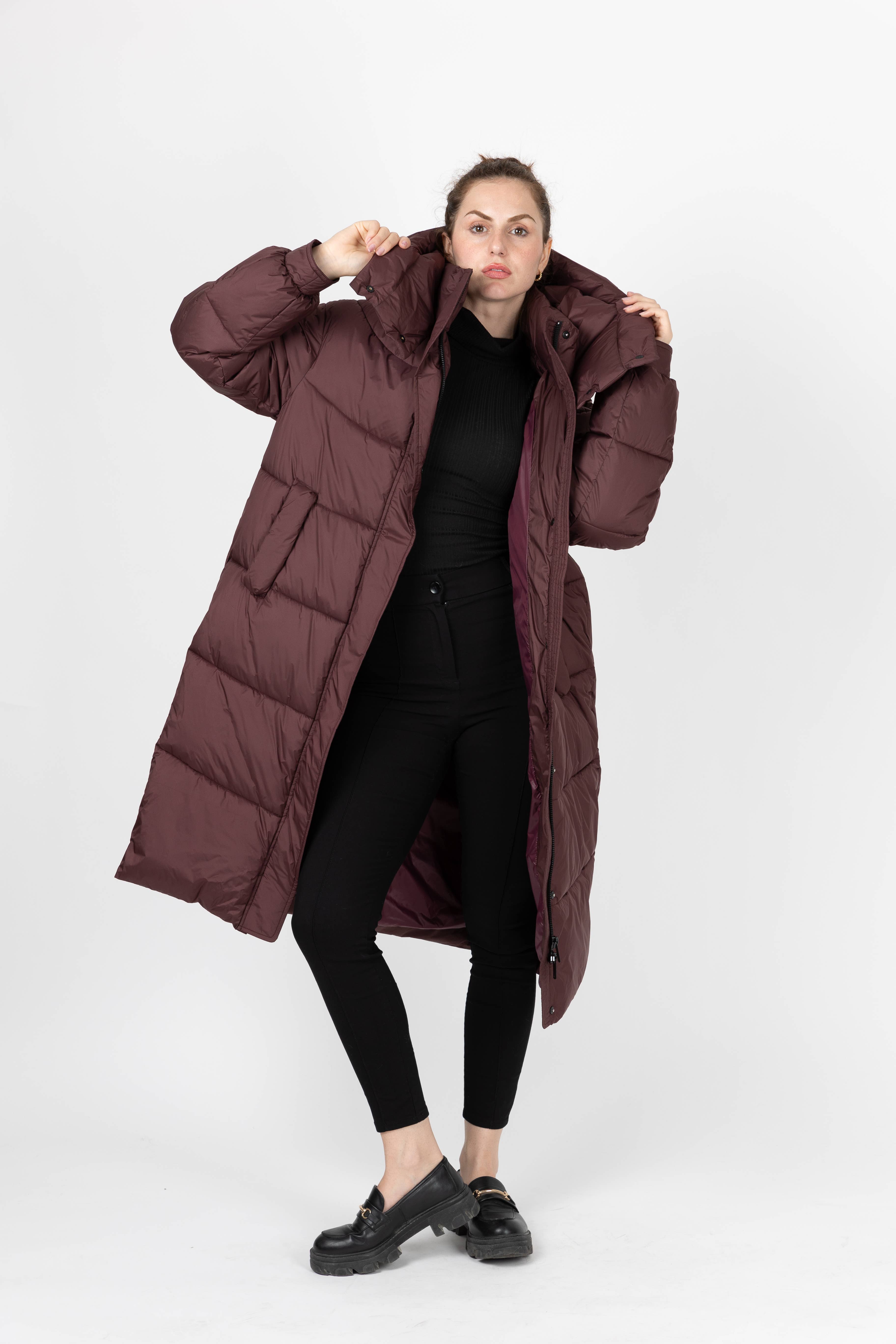 KZELL PARIS - Wholesale Puffer Jacket - Women's - LONG HOODED PUFFER JACKET1