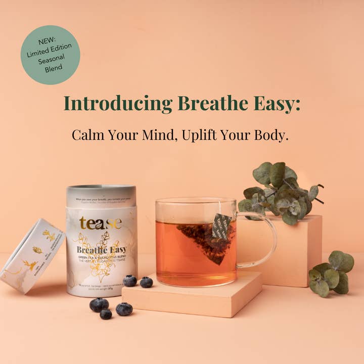Breathe Easy | Natürliche Teemischung | Biologisch abbaubare Teebeutel für den Großhandel von Tease | Wellness Tea Blends + Accessories