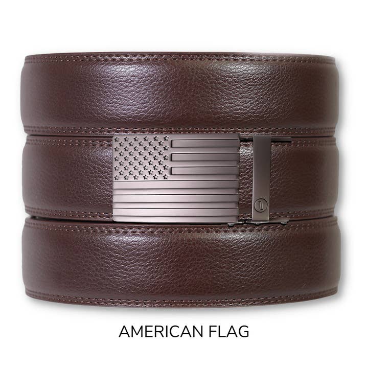 Tough Apparel - Wholesale Belt - Men's - Espresso Leather Rachet Belt & Buckle Set2
