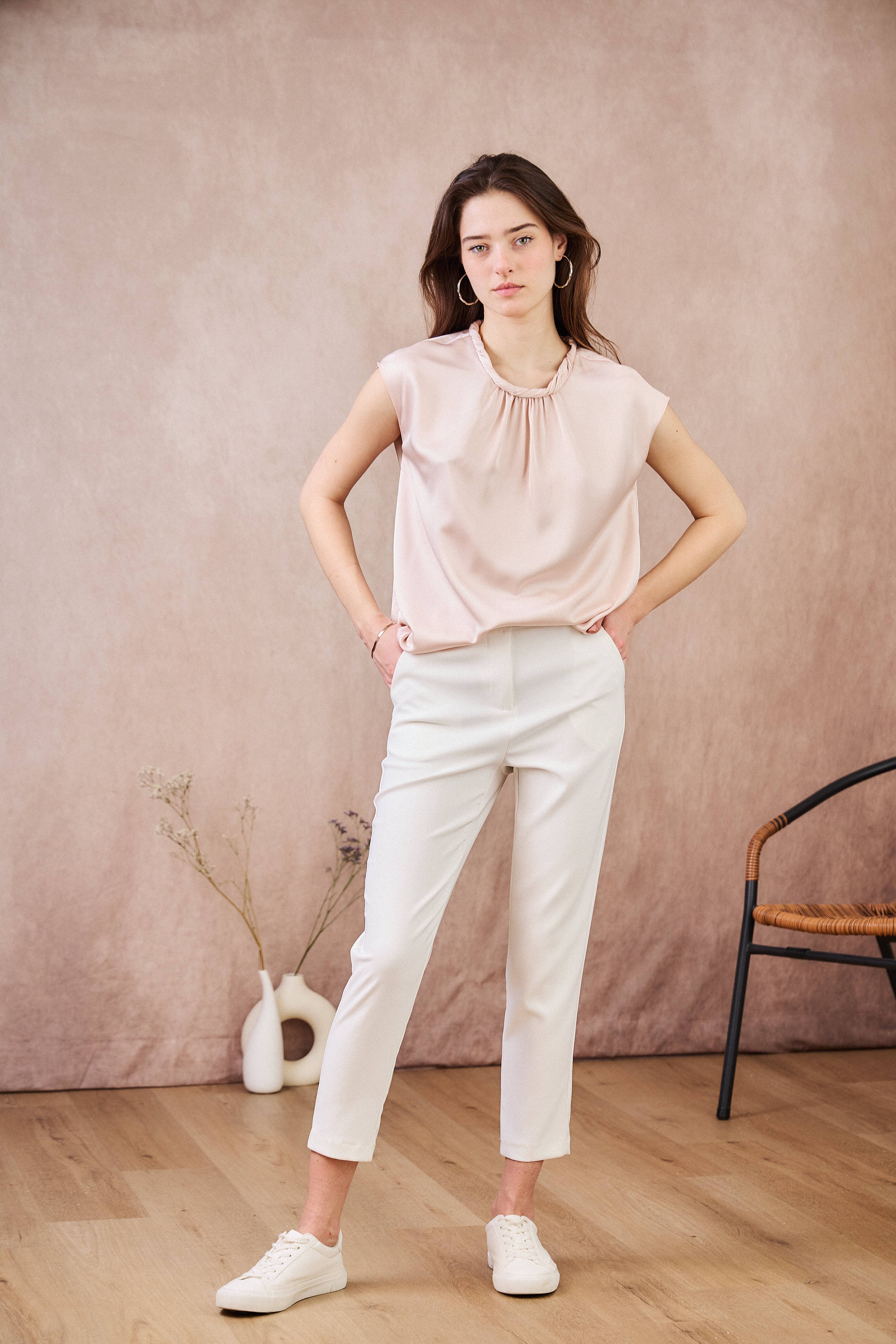 LULUMARY - Wholesale Blouse - Women's - Satin top H161A10