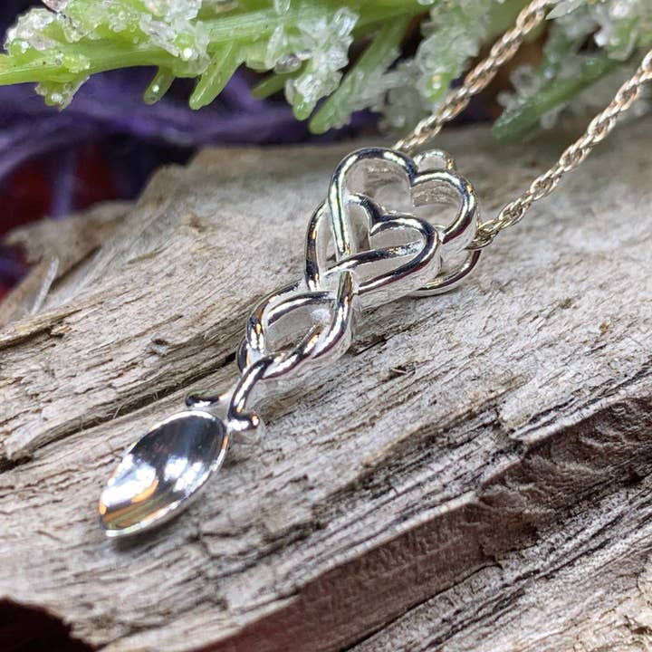 Celtic Hearts Welsh Love Spoon Pendant for wholesale by Celtic Crystal Designs Jewelry & Gifts