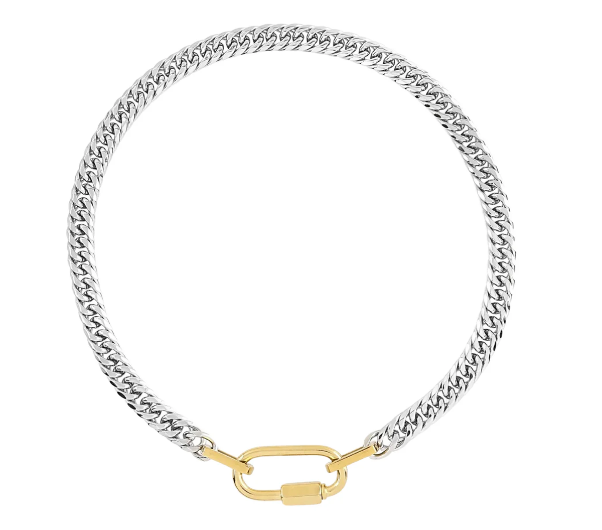 HoopLa - Venta al por mayor Collares con colgantes/abalorios - Collar de 3 posiciones con mosquetón de mal de ojo 2 en 1-PVD3