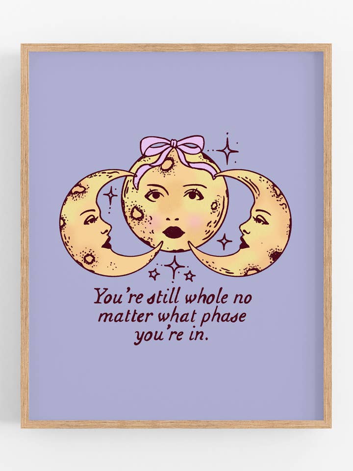 Moon Phases Print for wholesale by Kira Cyan