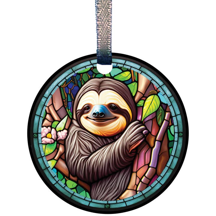 Sloth Acrylic Mini Ornament MSC289 by d'ears for wholesale by d'ears inc.