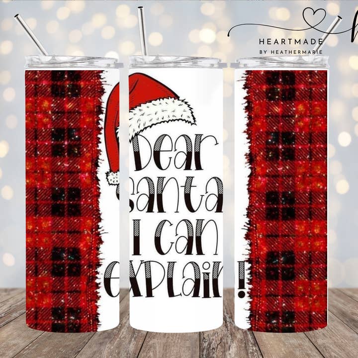 Cher Père Noël, je peux expliquer Tumbler. pour la vente par Heartmade By Heather Marie, LLC