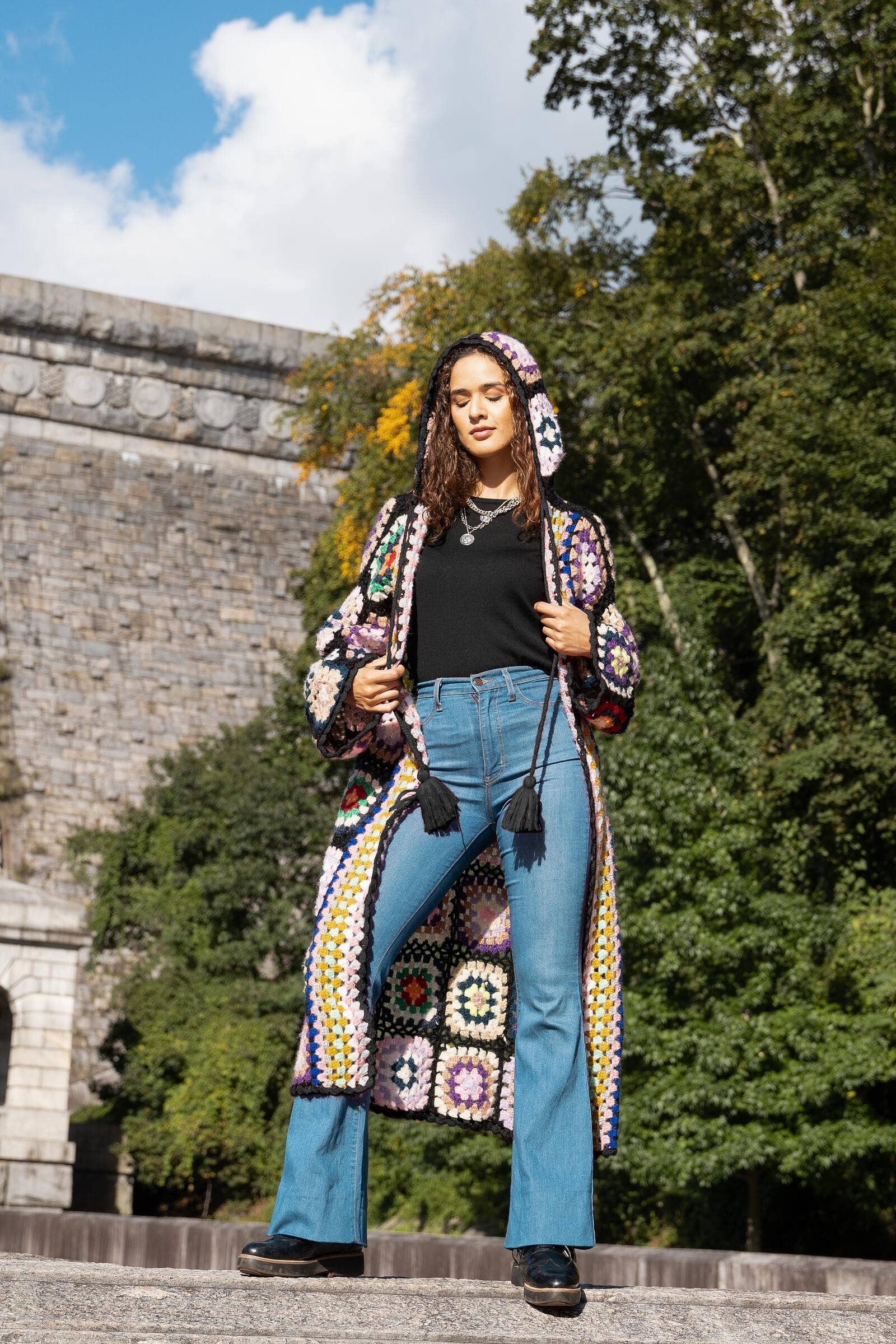 SAACHI - Wholesale Kimono - Women's - Hooded Granny Crochet Kimono13