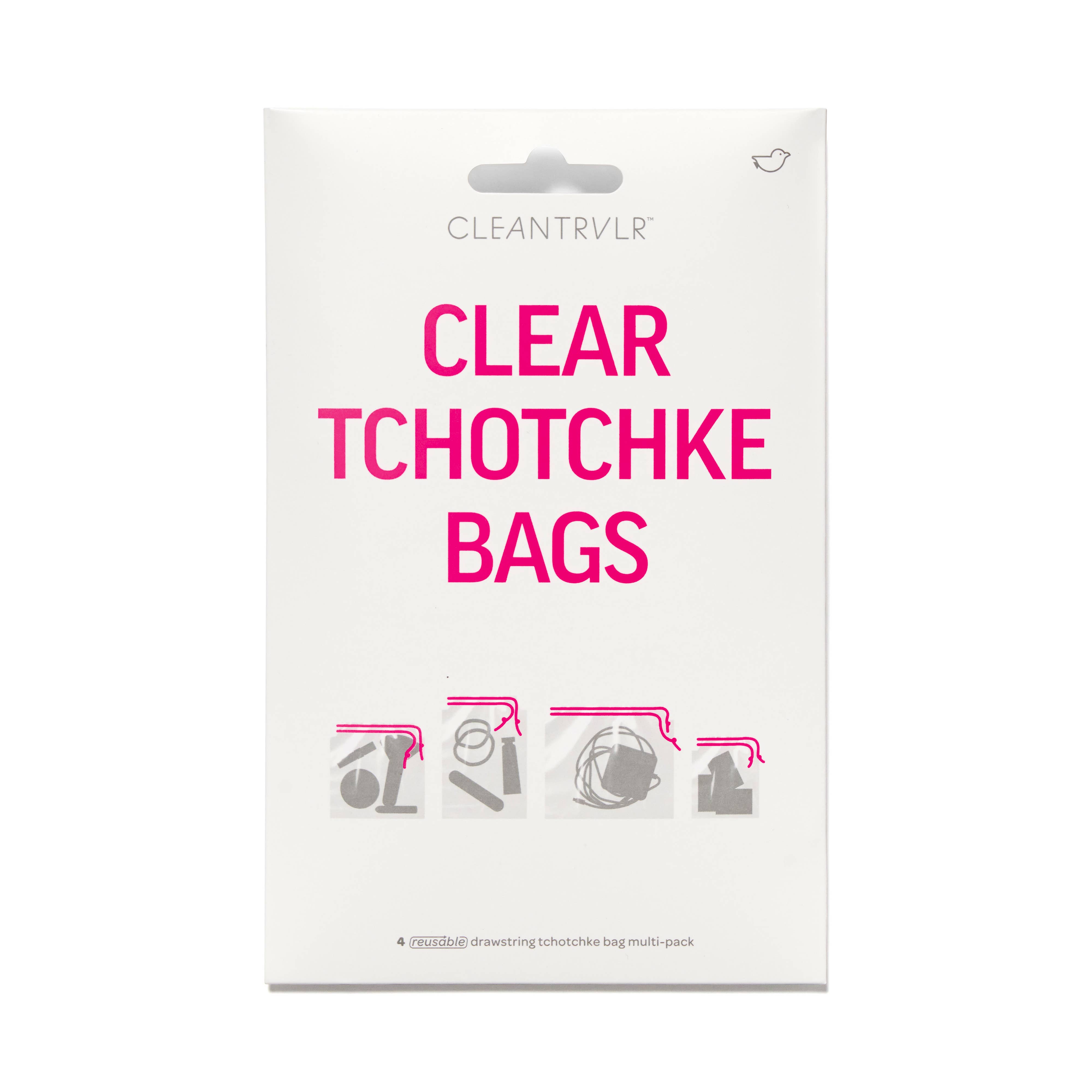 cleantrvlr - Venta al por mayor Bolso pequeño - Mujer - Bolsas organizadoras transparentes Tchotchke (juego de 4)1