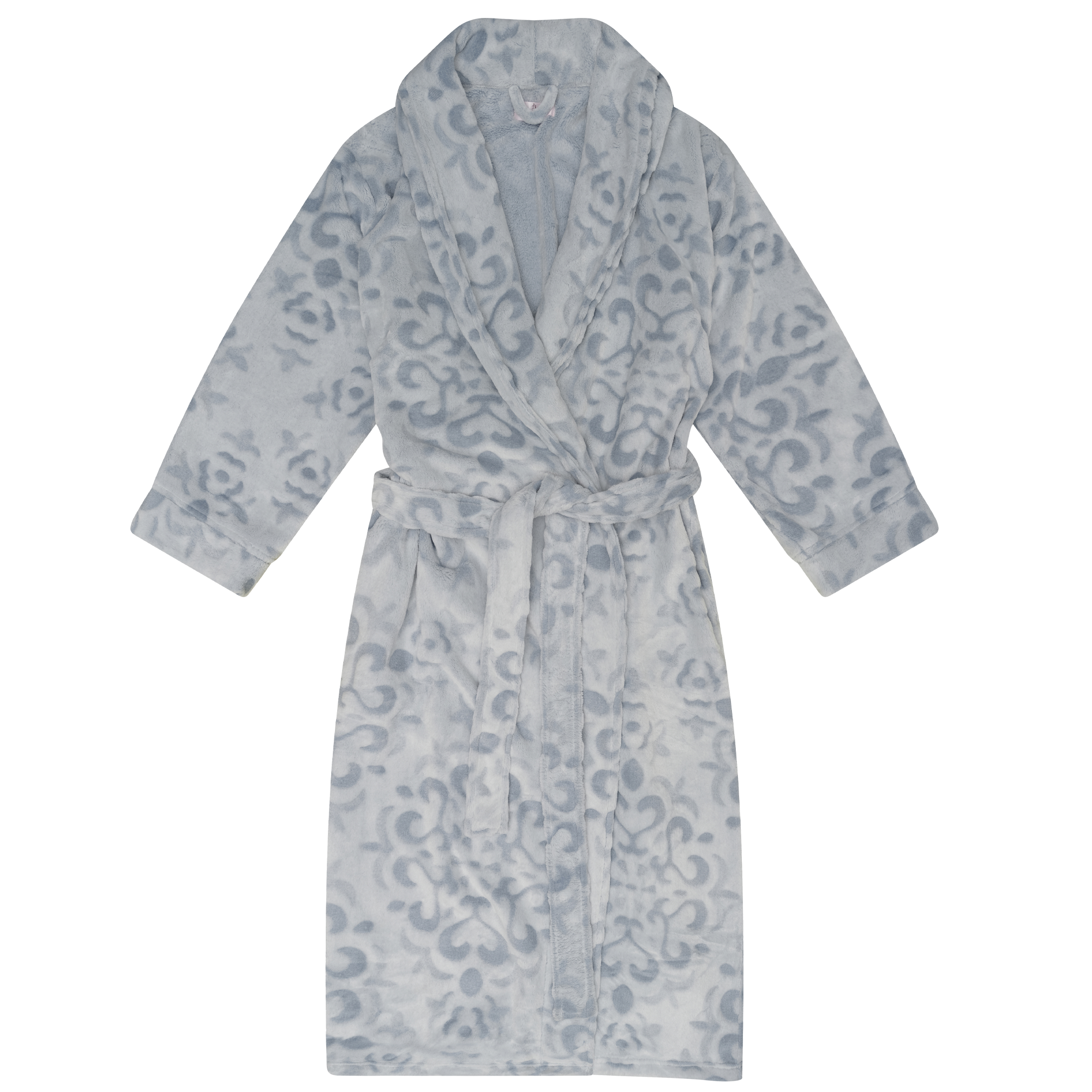 Magnolia Lounge - Wholesale Robe - Women's - Sage Shawl Collar Velveteen Fleece Dressing Gown3