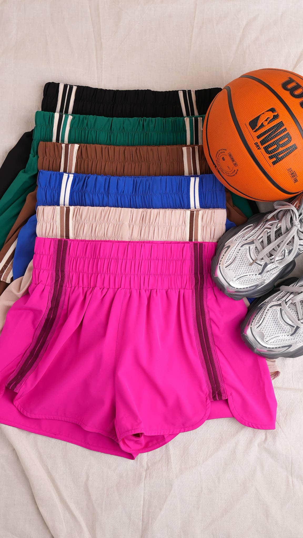 VERY J - Vente Short de sport – femme - NP70720-Shorts de sport à détails rayés34