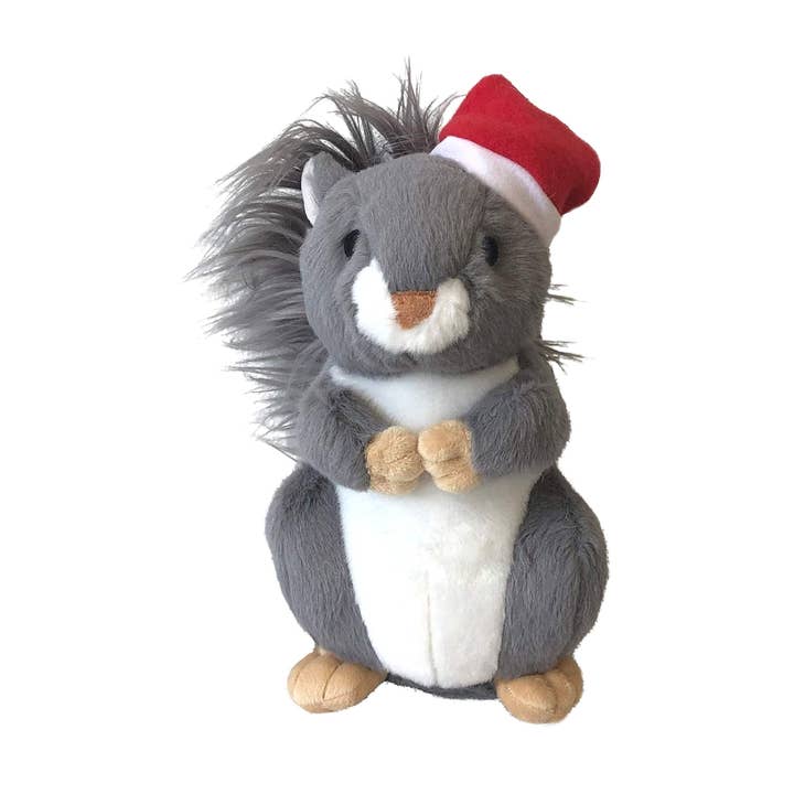 Midlee Christmas Squirrel Plush Furry Tail Large Dog Toy for wholesale by Midlee Designs