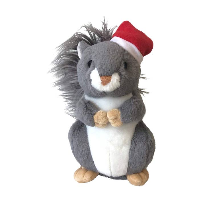 Midlee Christmas Squirrel Plush Furry Tail Large Dog Toy for wholesale by Midlee Designs