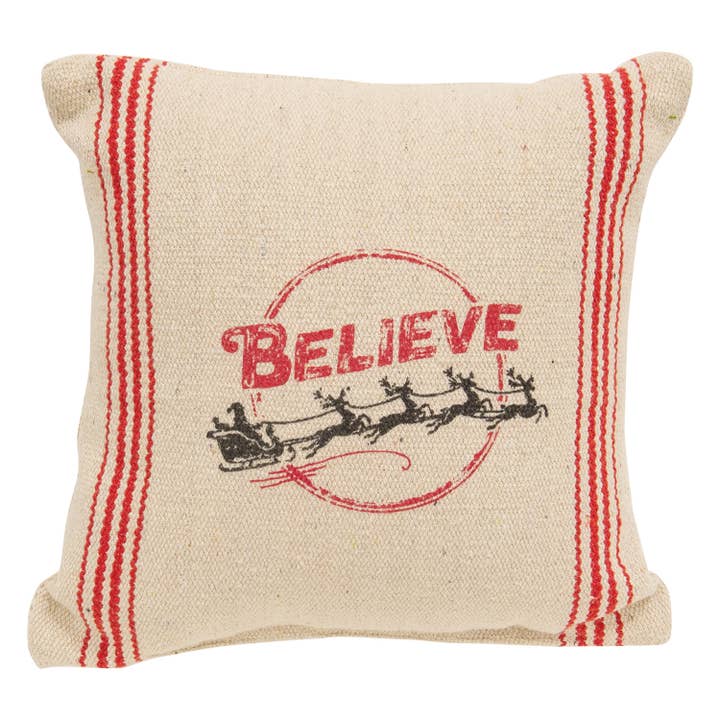Believe Striped Pillow for wholesale by Col House Designs