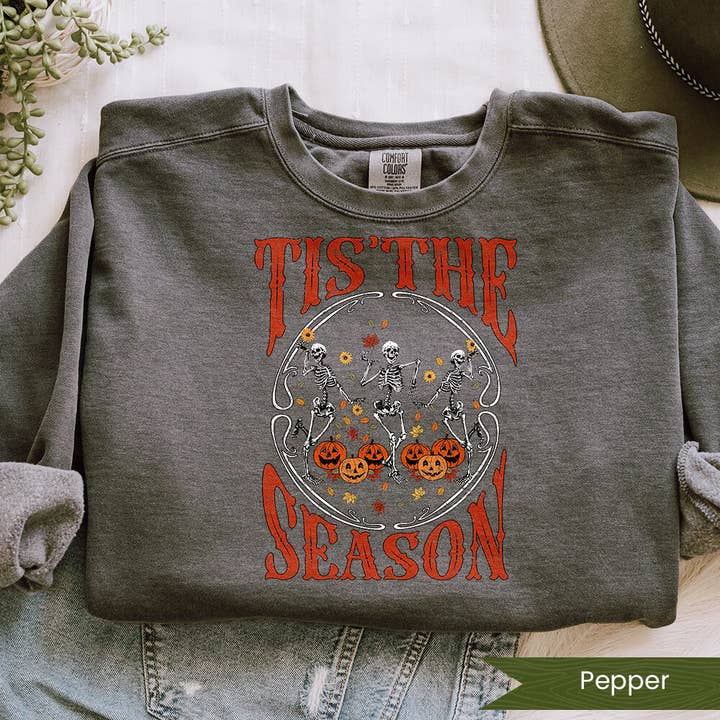 Tis the Season Fall Skeleton Grunge for wholesale by Wildflower Apparel Co.