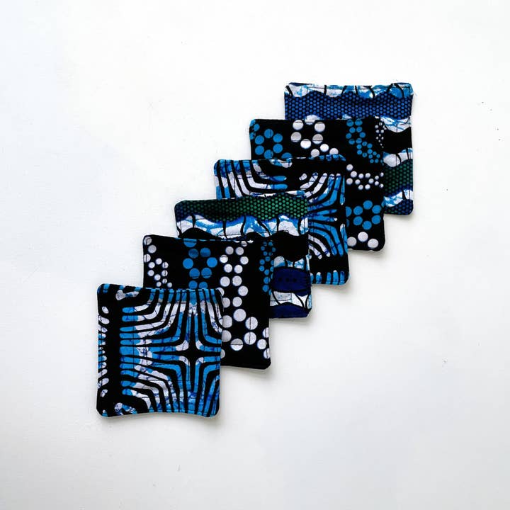 Amani ya Juu - Wholesale Coasters - Kitenge Square Coaster Set3