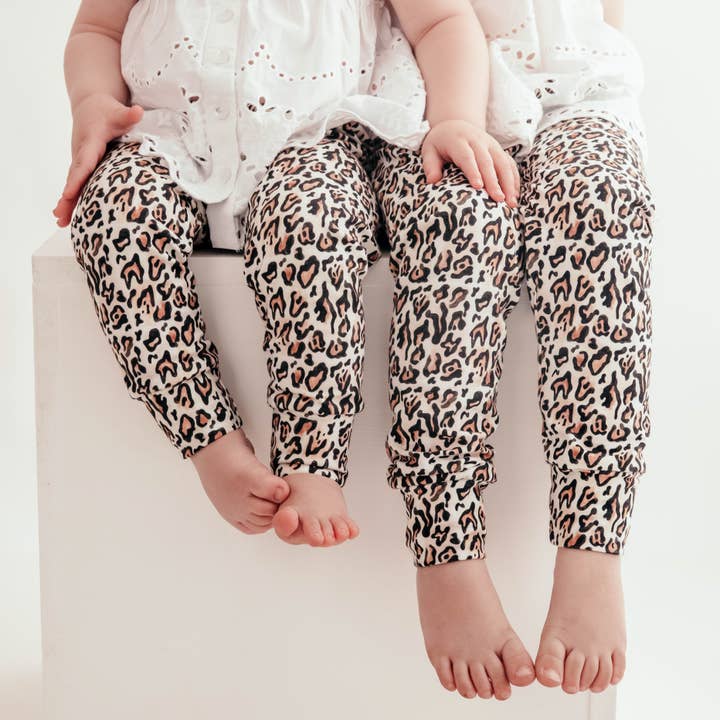 Handmade Leopard Animal Print Leggings for wholesale by Little Squidges