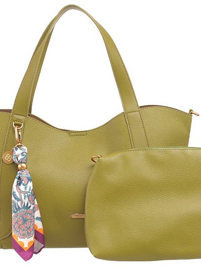 2 IN 1 TOTE WITH SCARF for wholesale by Bessie London
