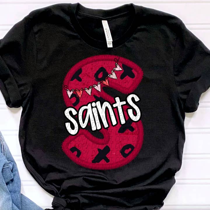 K and M Designs - Wholesale Sublimation Transfer - Saints Valentine School Spirit DTF Transfer