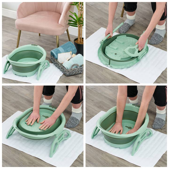 Bramble - Vente Lait de bain - Bain de pieds pliable avec rouleaux de massage des pieds3