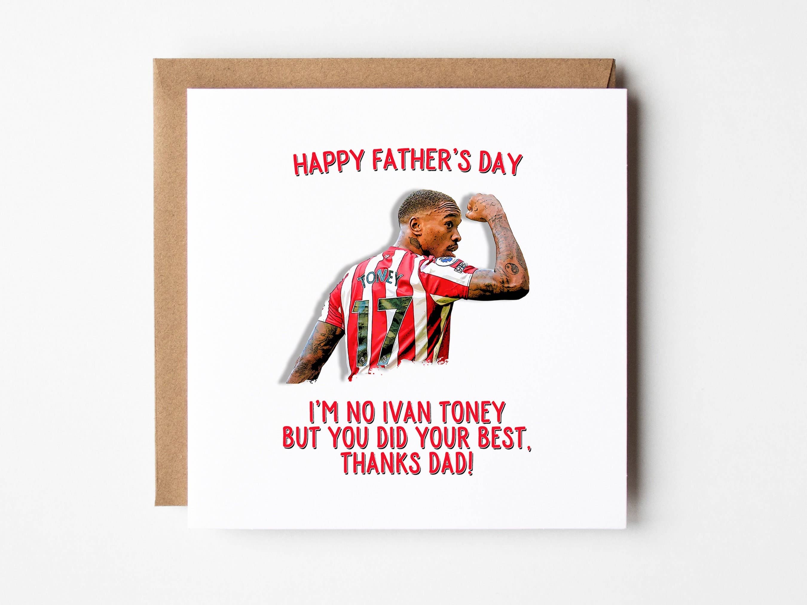 FrontRow Cards & Gifts – wholesale Father’s Day card – Brentford FC Father's Day Card Featuring Ivan Toney0