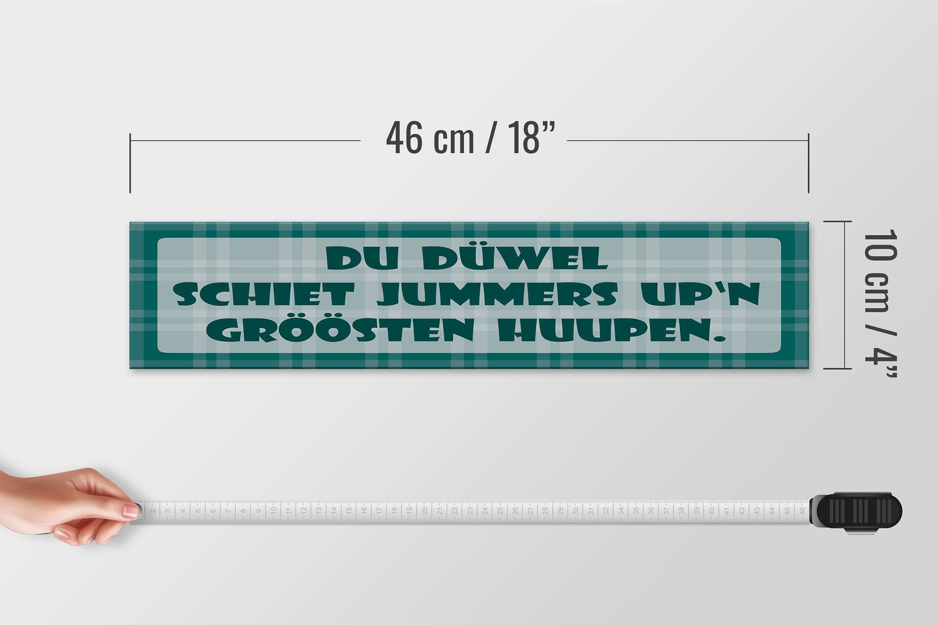 Femer - Wholesale Sign - Wooden sign 46x10 cm The devil shits on the biggest heap3