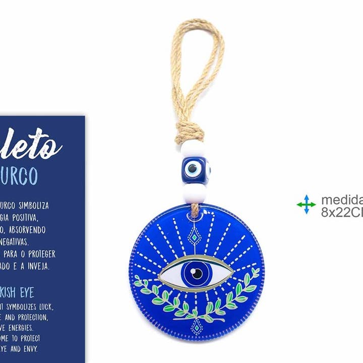 Turkish Eye Pendant 8x22cm (2 pcs) for wholesale by Esoterica Arte