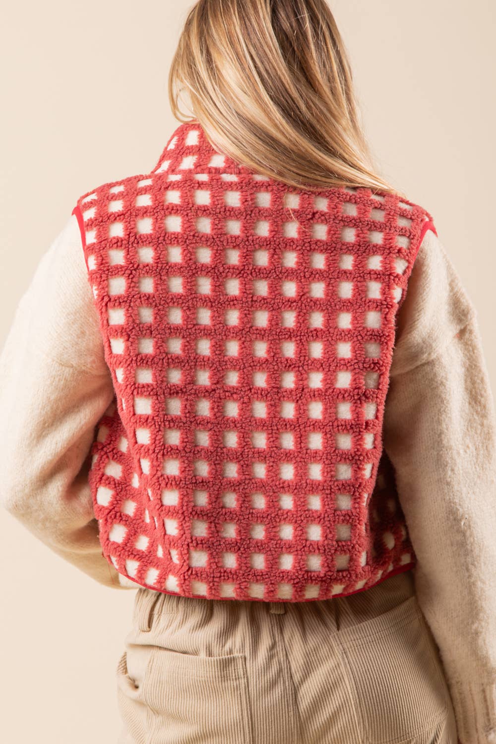 VERY J – Engroshandel Vest - Dame – NJ90128-trykt sød fleece vest21