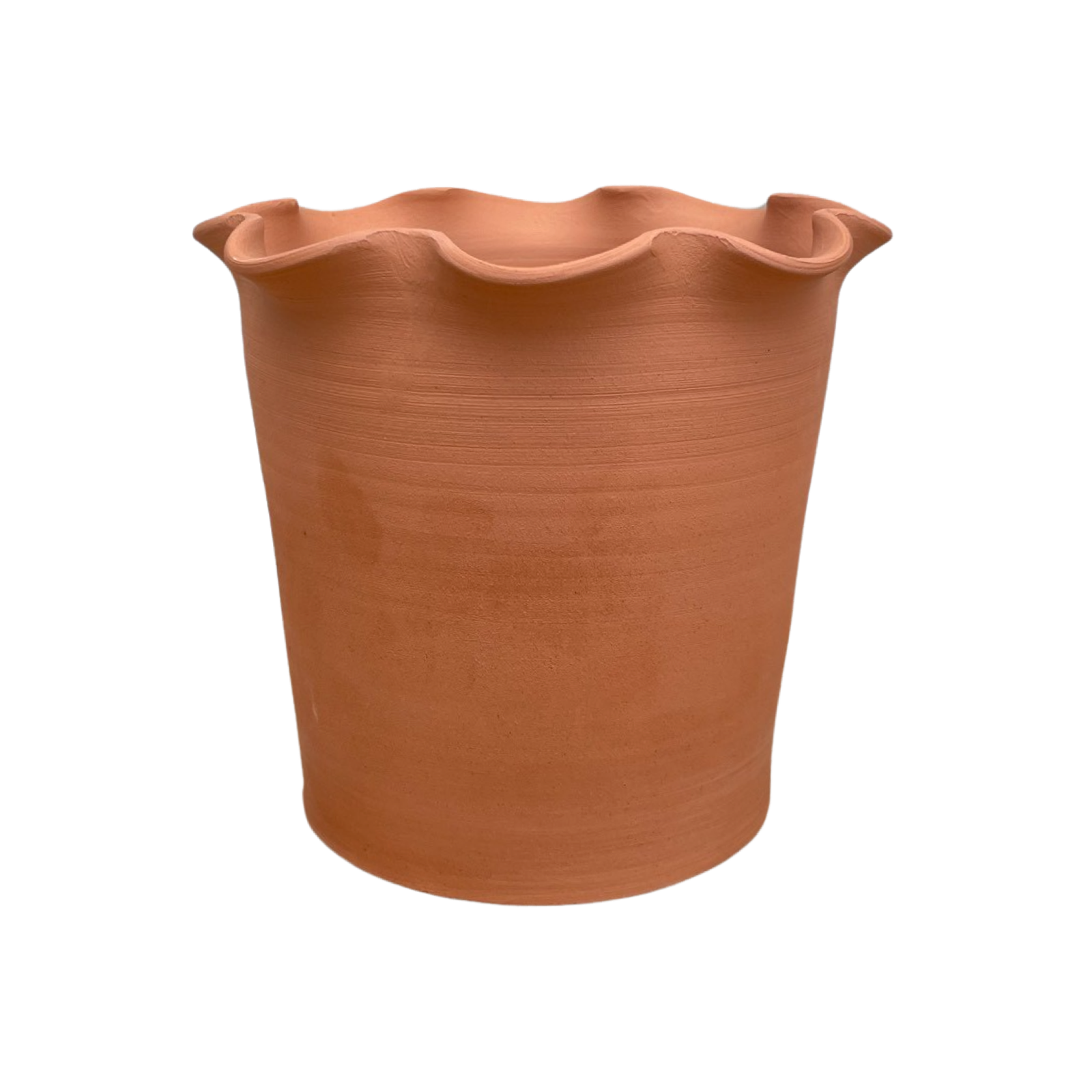 Paige Mitchell - Wholesale Plant Pot - Frilly Plant Pot and Saucer - Terracotta.1