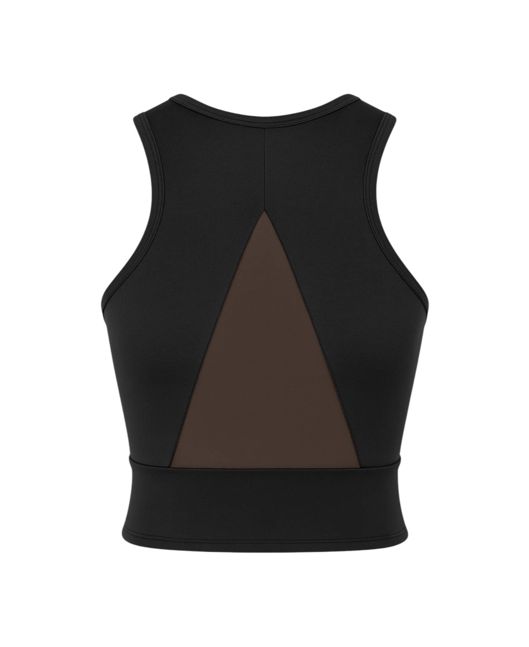 WENOR - Wholesale Athletic Top - Women's - Crop Top – Sporty bustier top with pads & mesh back, scuba fabric4