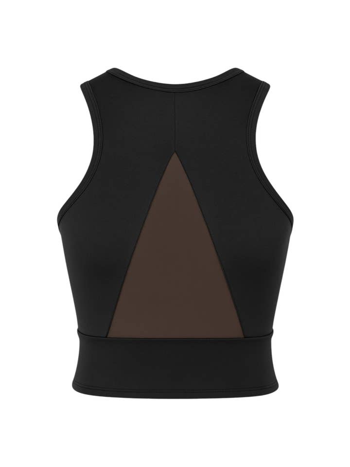 WENOR - Wholesale Athletic Top - Women's - Crop Top – Sporty bustier top with pads & mesh back, scuba fabric4