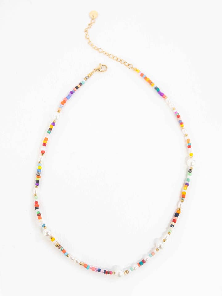 Festive Beaded Pearl Necklace for wholesale by Lovoda