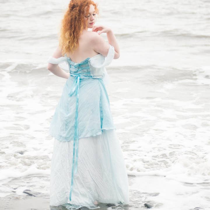 Rose Red Bridal - Vente Robe de soirée – femme - Robe deux pièces Aire/Robe de mariée en soie éthérée/Cendrillon