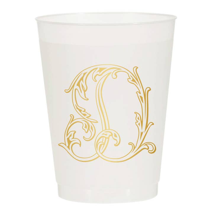 Sip Hip Hooray - Wholesale Disposable Cup - Initial Monogrammed Frosted Cups