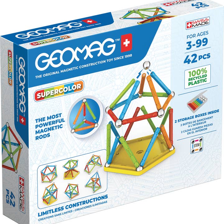 Geomag™ Supercolor Magnetic Toys 42 Piece Playset for wholesale by GEOMAGWORLD USA