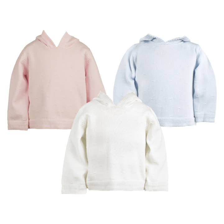 Back Zip Hooded Cardigan - 3 Colors for wholesale by Petit Ami & Zubels