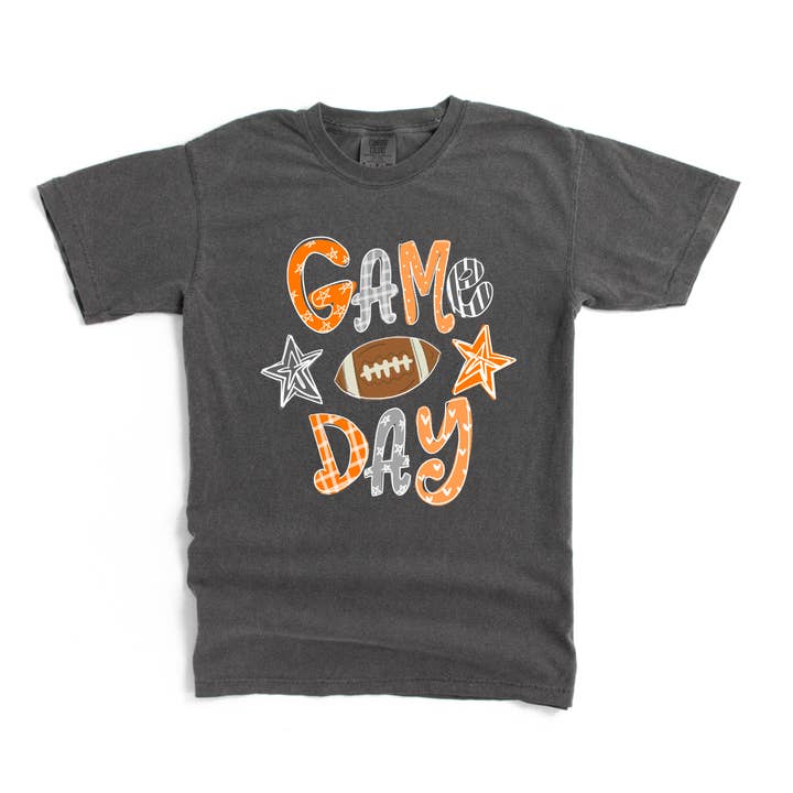 Doodles By Rebekah - Wholesale Screen Printed T-Shirt - Unisex - Game Day Custom School Color Tee1