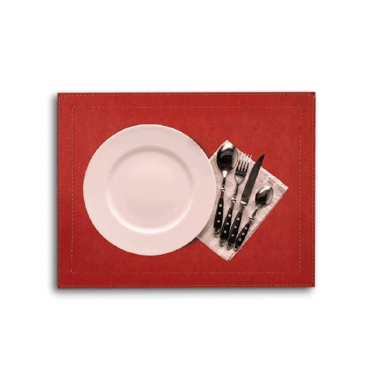 DAVANTI - Wholesale Placemat - Placemats Classic Luxe Faux Leather & Copper