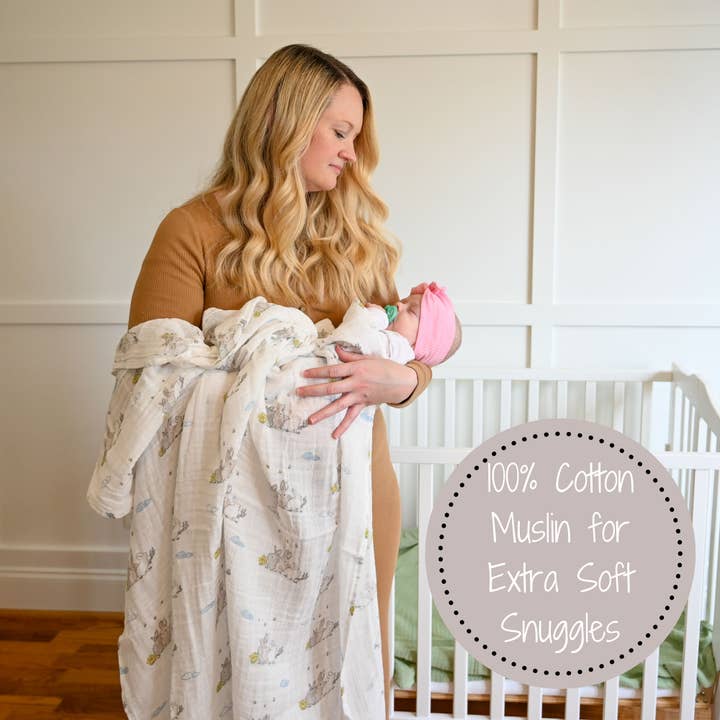 LollyBanks - Wholesale Swaddle - Baby - SomeBunny Loves You Baby Easter Swaddle Blanket