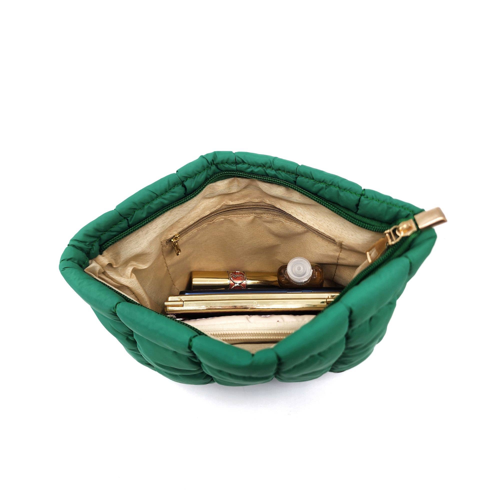 Hatzzi - Vente Trousses de maquillage/cosmétique - Pochette cosmétique zippée en nylon matelassé5