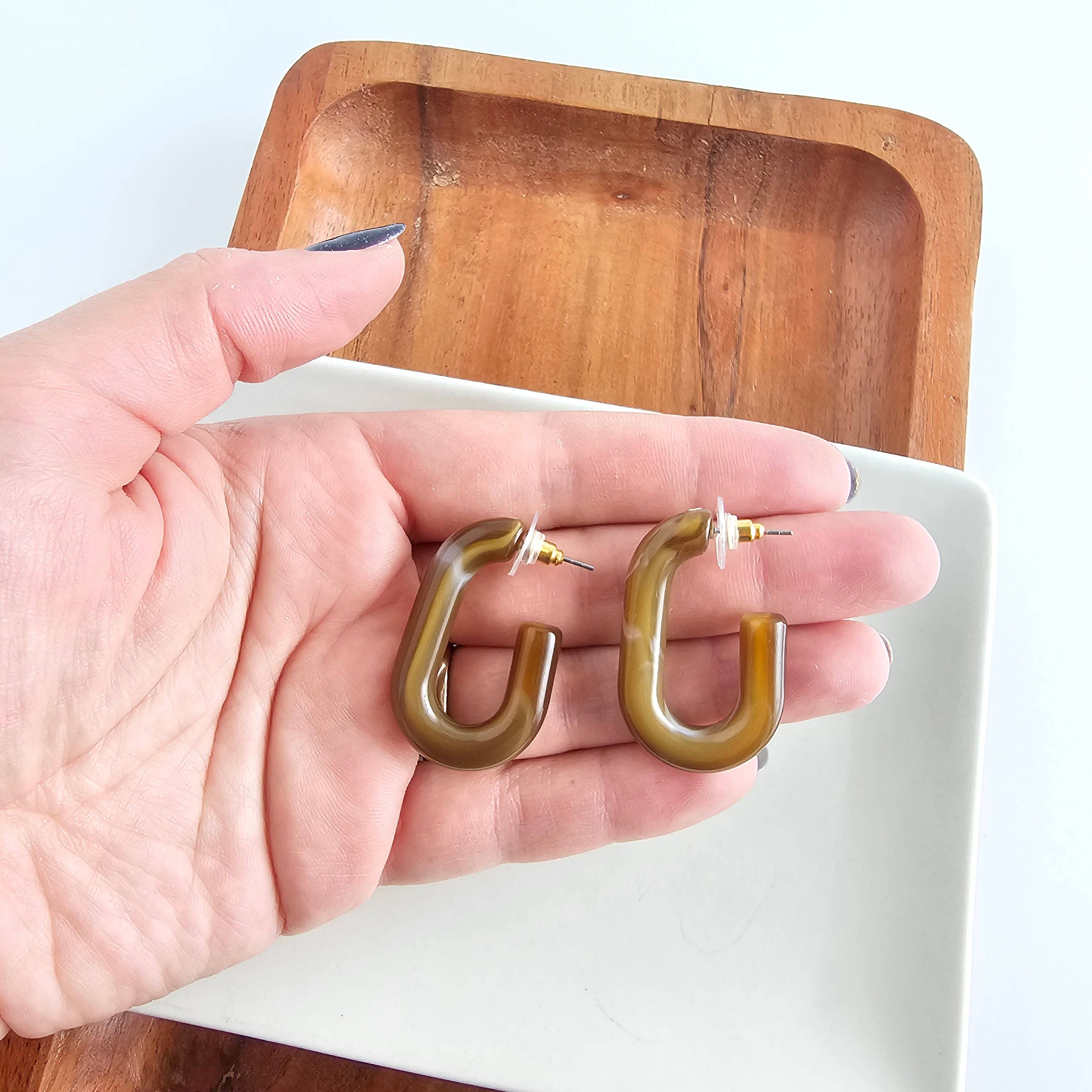 Spiffy & Splendid – wholesale Hoop-örhängen – Joanna Hoops - Brun // Smycken, Örhängen, Höst7