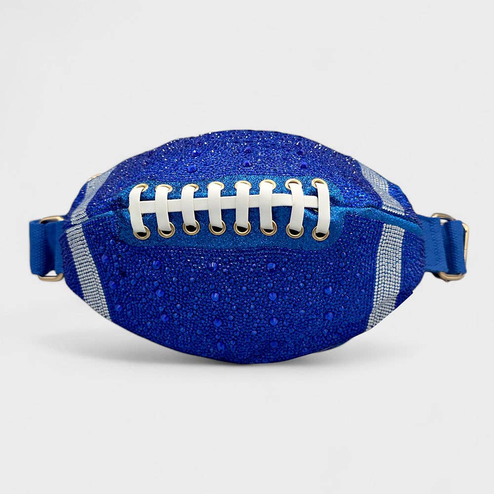 Sensibling Corp. - Wholesale Belt Bag - Women's - Bling Studded Game Day Football Shape Fanny Pack / Sling Bag9