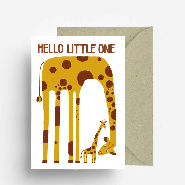 Baby Giraffe Greeting Card for wholesale by jungwiealt
