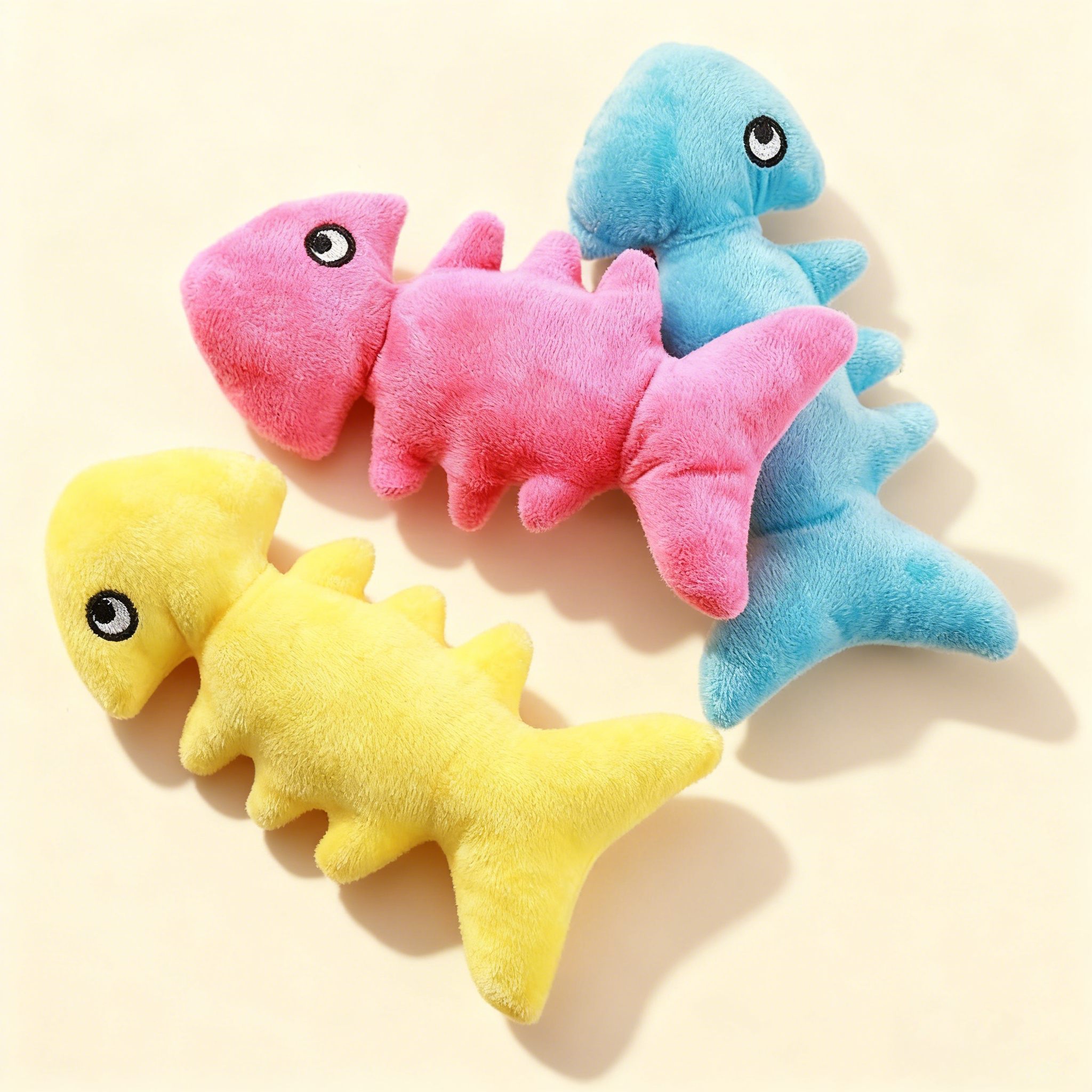PAWPAWwholesale - Wholesale Pet Toy - Cat - Plush Fishbone Toy, Fun Chew for Cats & Dogs_CWMM54843