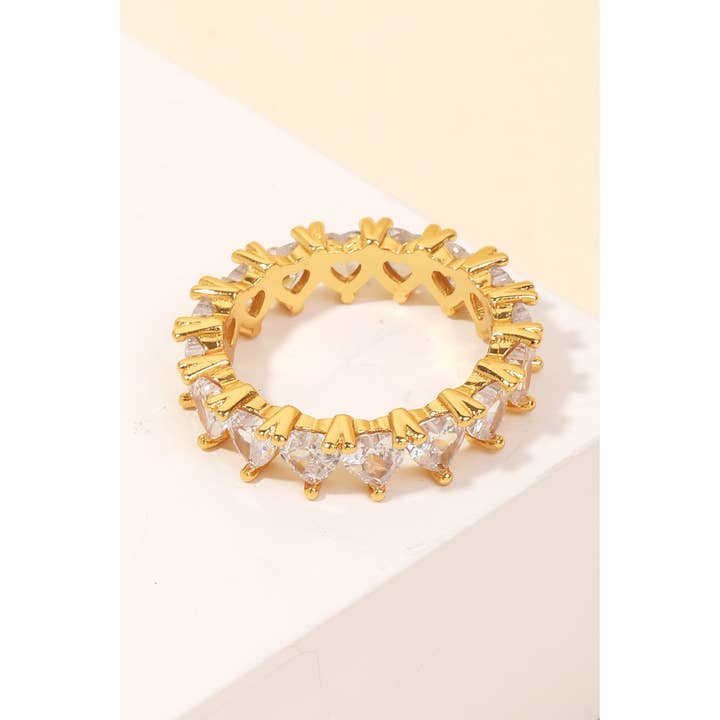 Anarchy Street - Wholesale Multi-Stone Ring - Rhinestone Hearts Band Ring