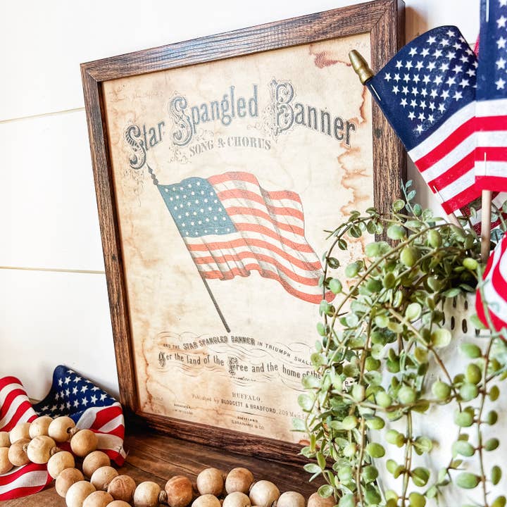 WillowBee Signs & Designs - Wholesale Sign - Star Spangled Flag Wood Sign