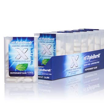 Focus Nutrition - Wholesale Chewing Gum - Xyloburst Sugar-Free Peppermint Gum 25 ct. Jar (8-pack)