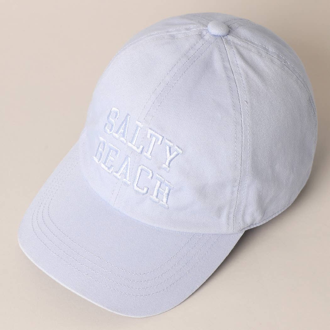 Fashion City - Wholesale Baseball Cap - Women's - Salty Beach Text Embroidery Baseball Cap9