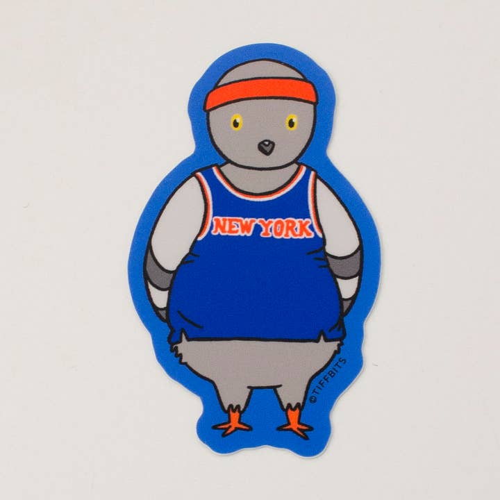NY Knicks Pigeon Sticker, New York Basketball for wholesale by Tiffbits